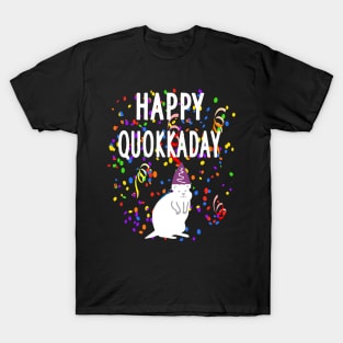 Happy Quokkaday funny quokka design love T-Shirt